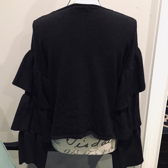 Zara Ruffle Sleeve Sweater - Picture 3 of 15